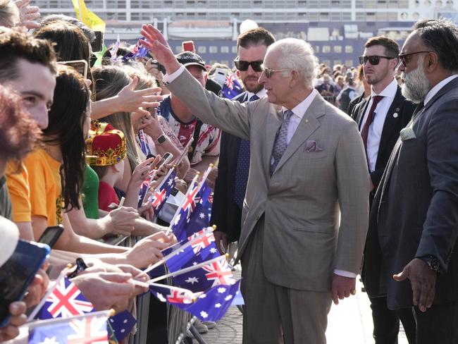 King Charles’s bearded bodyguard, on right, has not left the royal’s side. Picture: Getty Images