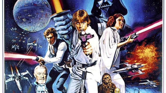  Poster for the 1977 film "Star Wars : Episode IV - A New Hope". picLucas/Films/Ltd movies posters 