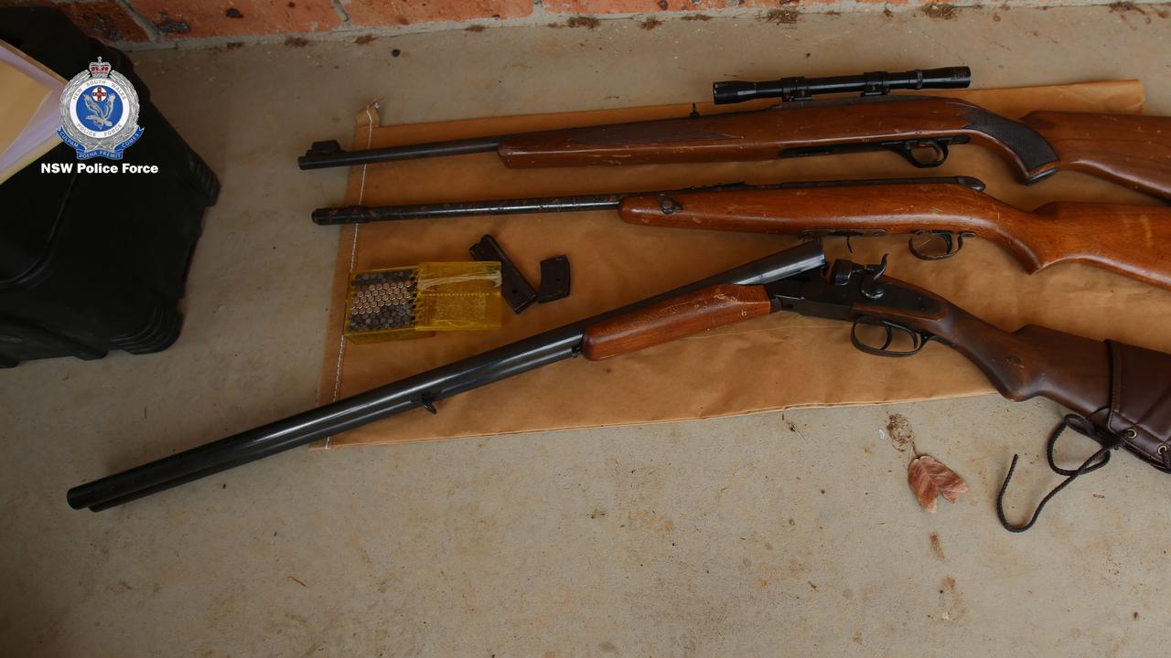 A total of 14 firearms were confiscated in the raids. Source: NSW Police media