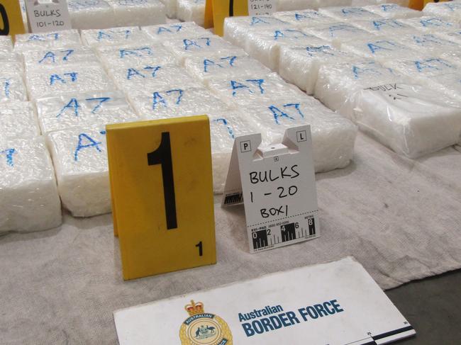 Supplied footage of meth seized in Melbourne. The Australian Federal Police (AFP) has charged three men, including one Australian and two Malaysian nationals, following the seizure of approximately 360 kilograms of crystal methamphetamine; enough to supply Melbourne with 3.6 million drug hits. Picture: Supplied AFP, ,