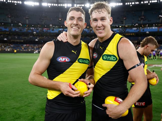 Ben Miller (left) and Lynch after the win. Picture: Getty Images