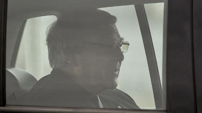 George Pell after his release from Barwon Prison on Tuesday. Picture: William West