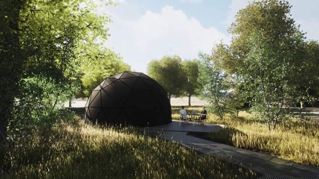 What the eco pods at a proposed glamping accommodation facility at Cradle Mountain could look like. Picture: Cumulus Studios PTY LTD.