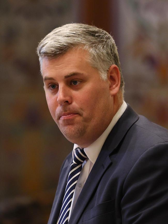 Queensland Police Minister Mark Ryan on Tuesday. He asked Queensland police to take a second look at their dismissal of two prior complaints against Ashley Paul Griffith. Picture: NewsWire / Tertius Pickard