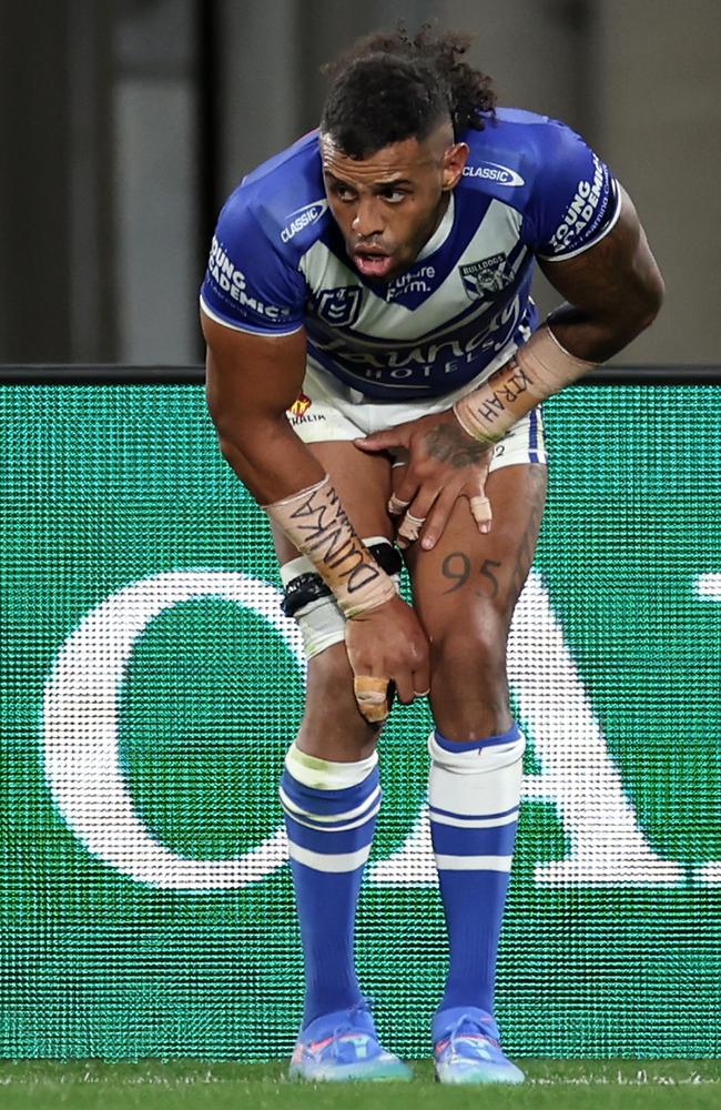 Josh Addo-Carr had been ruled out with a knee injury but was fit to play the elimination final. Picture: Cameron Spencer/Getty Images