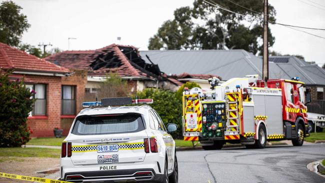 Police and MFS were called to Shannon St after reports of smoke and flames coming from a house. Picture: Tom Huntley