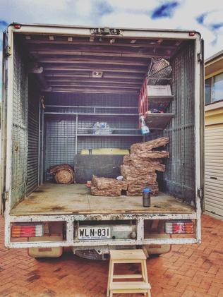 Chrissy’s next home was a much newer truck, but it needed a lot of work before she could live in it. Picture: Brisbanegirlinavan