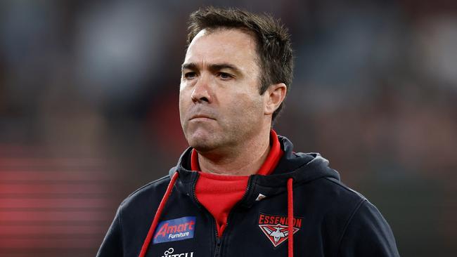 Essendon coach Brad Scott has some work ahead of him improving his side’s turnover differential. Picture: Michael Willson/AFL Photos via Getty Images