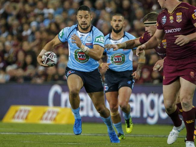 Jarryd Hayne playing for NSW in 2017. Picture: AAP Image/Glenn Hunt