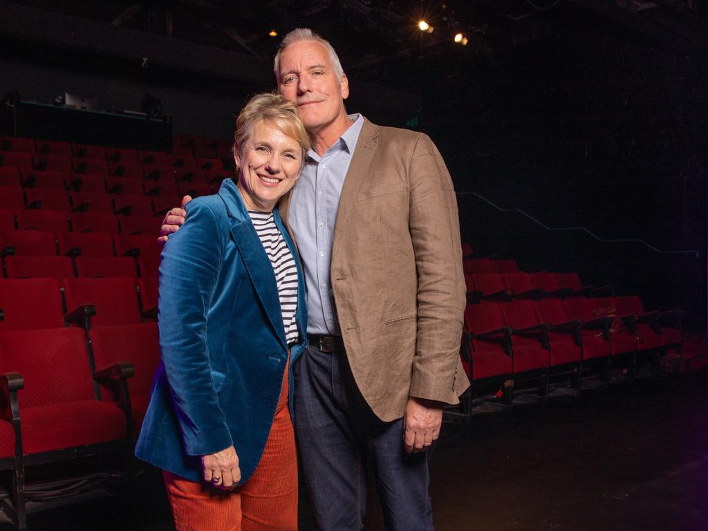 Performers Jane Longhurst and husband Guy Hooper inside Salamanca’s Peacock Theatre, where they first met in 1995. Picture: Linda Higginson