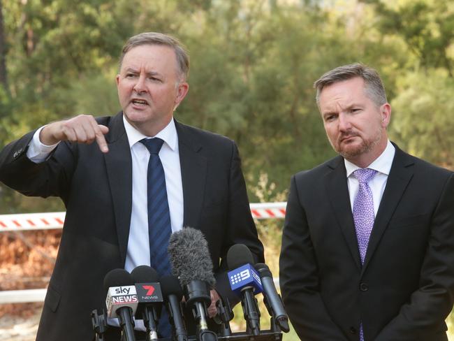 Mr Albanese is a member of Labor’s left faction, while Mr Bowen is a Labor rightwinger. Picture: Matthew Sullivan