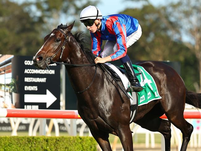 WYONG, AUSTRALIA - JANUARY 11: Billy Loughnane riding Yorkshire win Race 10 Royal Hotel Wyong during Sydney Racing: Wyong 150th Anniversary And The Lakes Race Day at Wyong Racecourse on January 11, 2025 in Wyong, Australia. (Photo by Jeremy Ng/Getty Images)