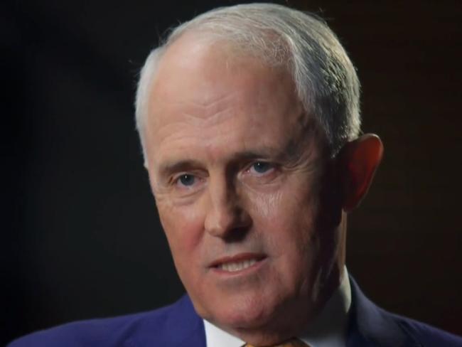 20/04/2020: Former Prime Minister Malcolm Turnbull is interviewed on the ABC's 7.30 by Leigh Sales on the day of the release of his memoir 'A Bigger Picture'