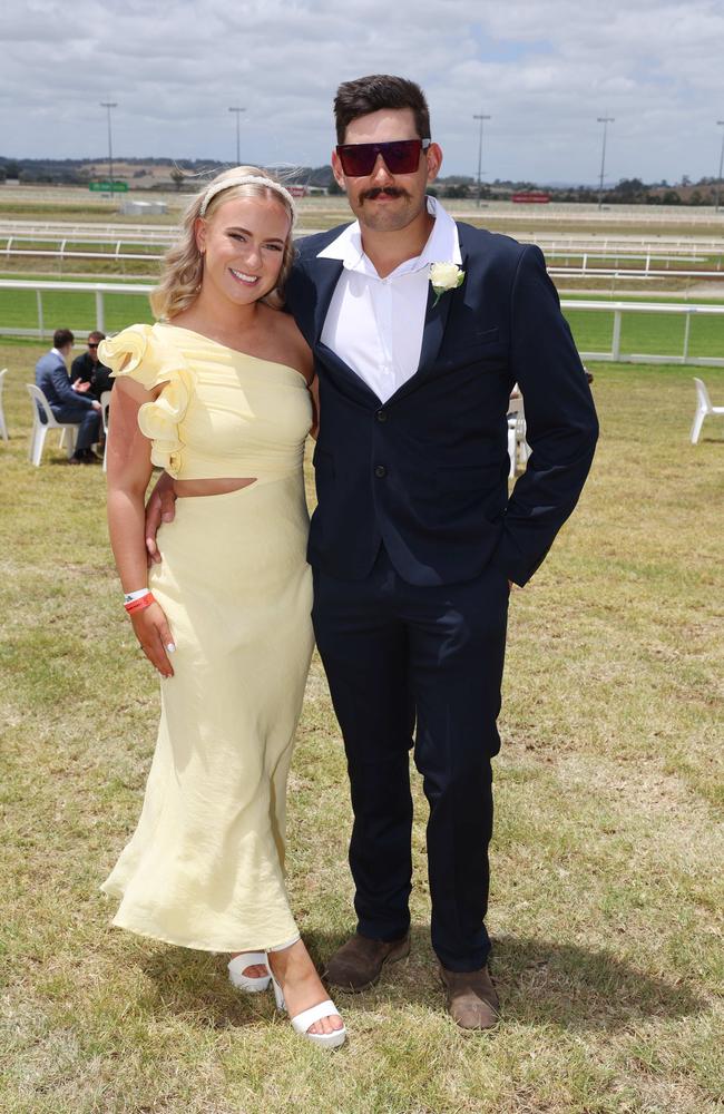 Abbie Hatherall and Riley Gardner at the Pakenham Cup. Picture: Brendan Beckett