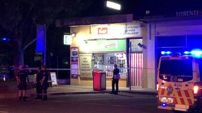 Police at the scene of the shooting. Picture: Michael Featherston‏