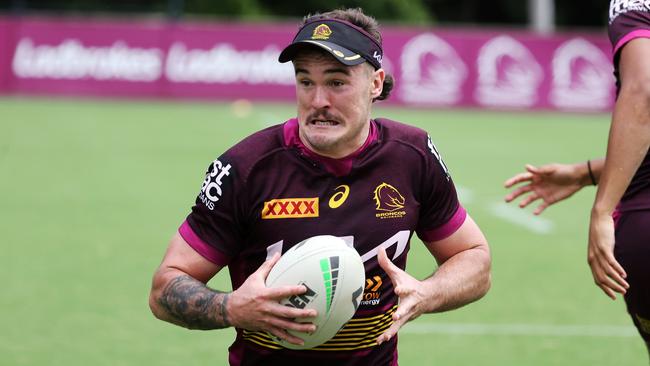 Kobe Hetherington is staying at the Broncos. Picture: Nigel Hallett