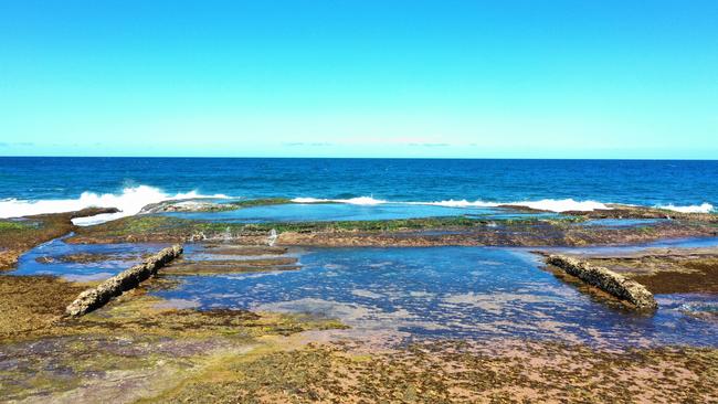 The remains of the third rock pool at Newport. Picture Manly Daily