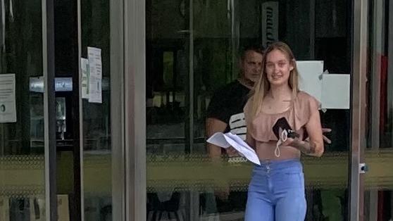 Chantelle Ayling leaves ACT Law Courts.