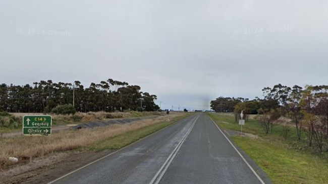 Rokewood-Skipton Rd in Pitfield, southwest of Ballarat, where a fatal collision occurred on January 21, 2025. Picture: Google Maps