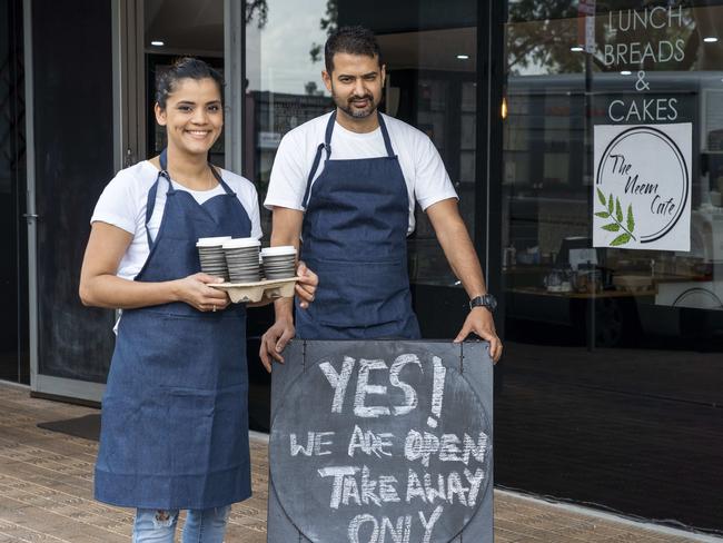 Many cafes are surviving through operating as takeaway only. Picture: AAP/Image Matthew Vasilescu