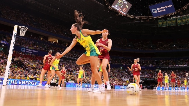 Amy Parmenter was everywhere for the Diamonds. (Photo by Mark Kolbe/Getty Images for Netball Australia)