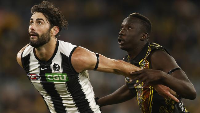 Mick McGuane thinks Collingwood should entertain potential suitors for ruckman Brodie Grundy. Picture: Daniel Pockett/AFL Photos/via Getty Images