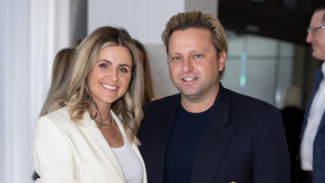 Hayley Breeze and Mitchell Torrens at Fuelled by Fashion Porsche luncheon at the Langham Hotel Gold Coast. Photo: Celeste Humphrey