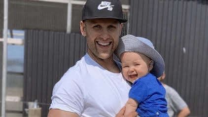 Gary Ablett is set to play his 350th game this weekend. Picture here with his son Levi.