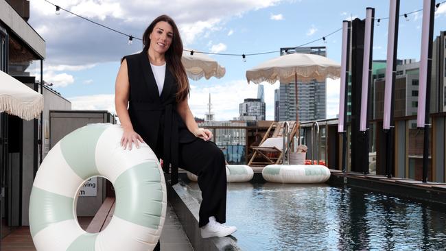 Soho House's membership director Dominique Bellas at Soho House's Sydney pop-up residency at the Old Clare hotel. The club is opening a permanent Crown Street location in Sydney. Picture: Jane Dempster/The Australian.