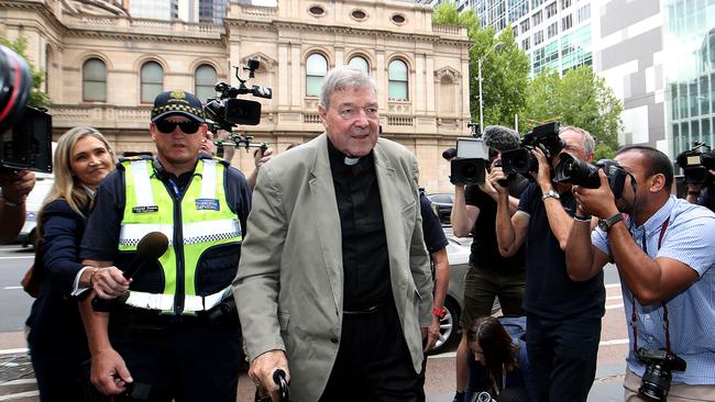 26/02/2019 Cardinal George Pell arrives at Victorian County Court.Picture : David Geraghty / The Australian.