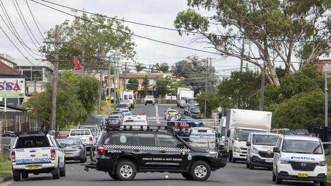 The street remains closed off as police comb the scene. Picture: NCA NewsWire