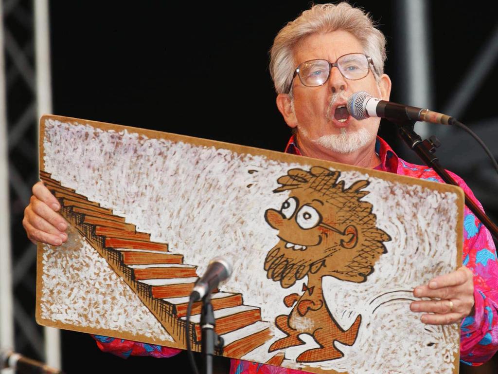 Rolf Harris performing at Glastonbury Festival. Picture: Getty Images