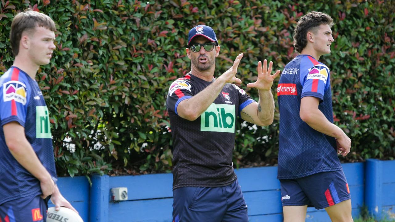 Knights assistant Andrew Johns. Picture: Liam Driver.