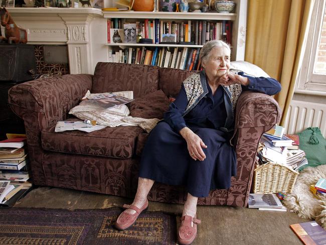 Doris Lessing, 86, at home in 2006. Picture: AP