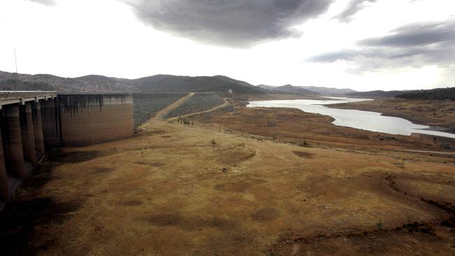 Wyangala Dam, near Cowra, pictured in 2006 at 12 per cent capacity.