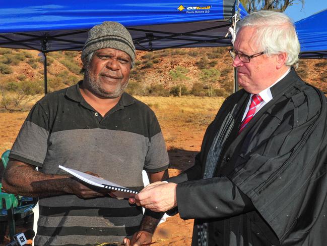 Many Aboriginal elders received copies of the Native Title Consent Determination. Picture: SATRIA DYER-DARMAWAN