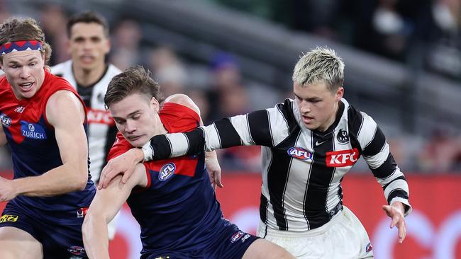 Jack Ginnivan of the Magpies in action. Picture: Mark Stewart