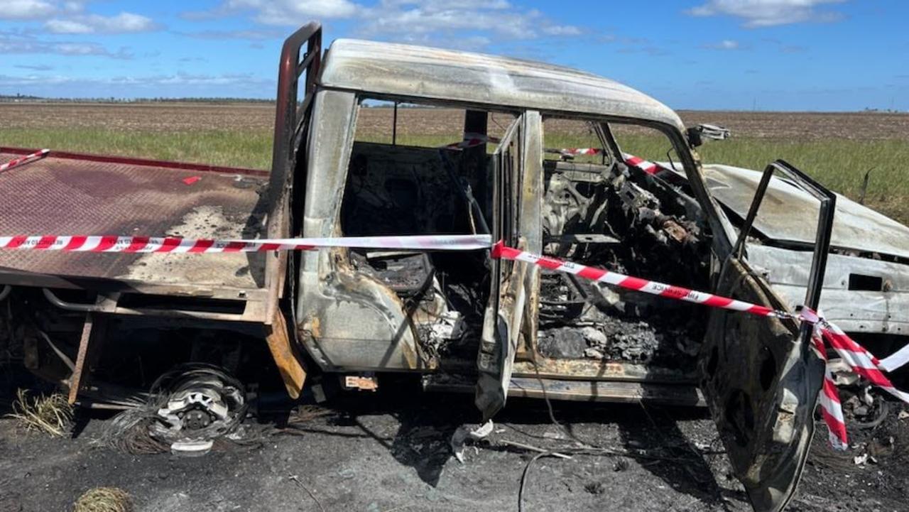 A stolen car used in a brazen smash-and-grab on Anzac Day has been found burnt out. Picture: Social media/Matt Geach