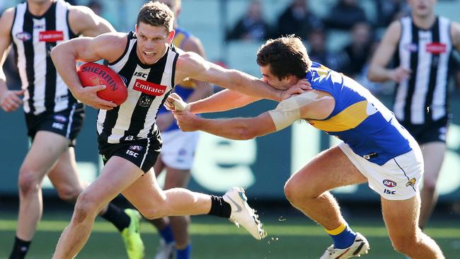 Collingwood couldn’t get away from the Eagles. Picture: Michael Klein