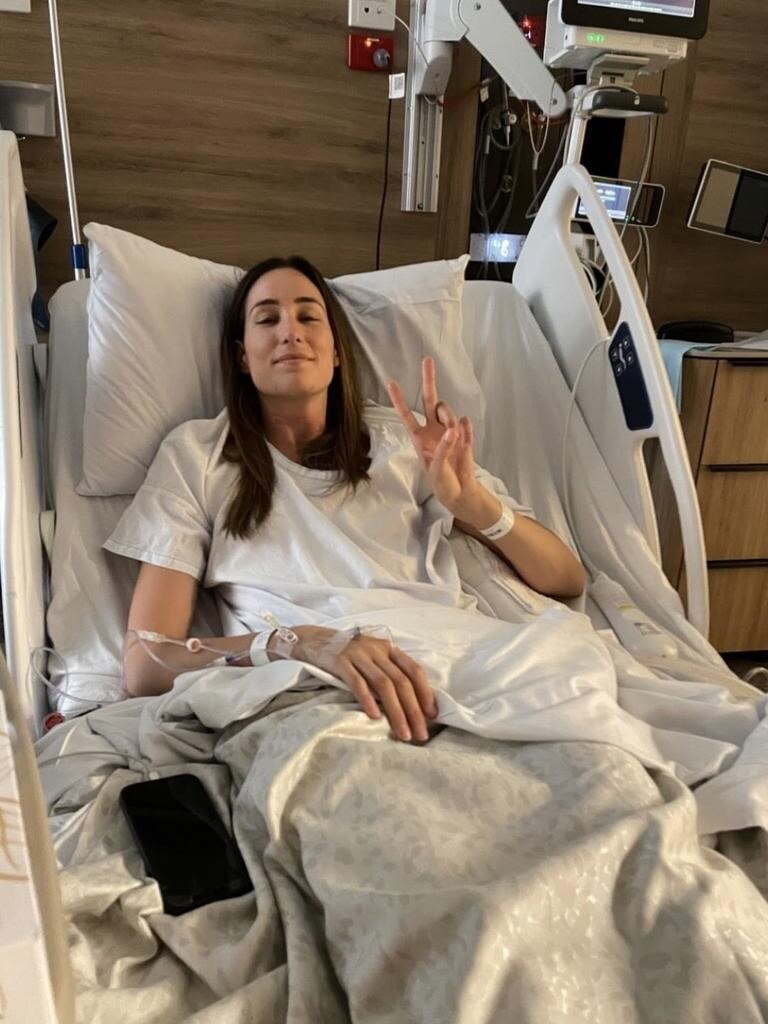 Bec Allen after surgery 2022. Picture: Supplied