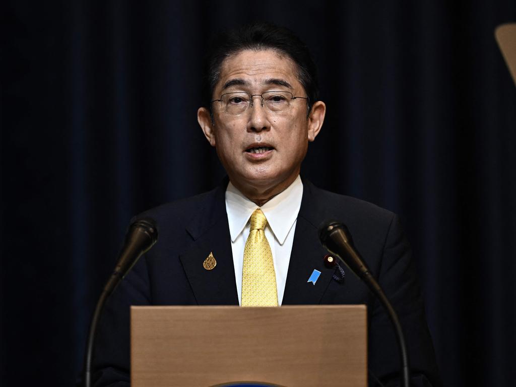 Japan provides payments of subsidies for pregnancy, childbirth and child care, however, the provisions to support new families have not eased the decline. Pictured: Japanese Prime Minister Fumio Kishida.