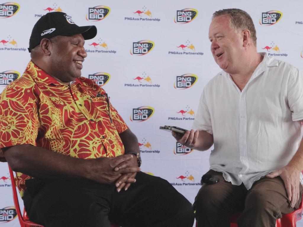 PNG Prime Minister James Marape and Dean Ritchie.