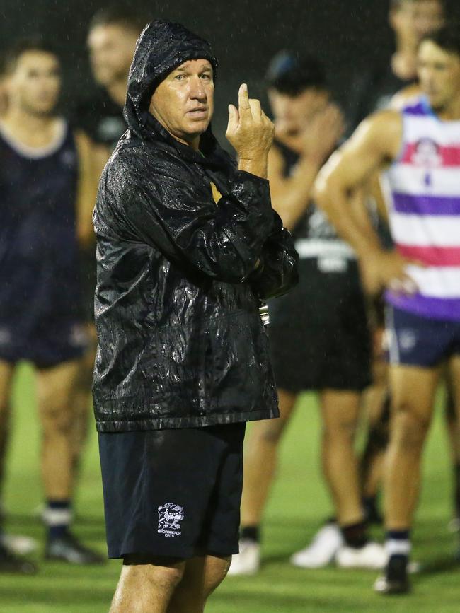 Broadbeach Cats senior coach Craig O'Brien at training. Picture: Glenn Hampson