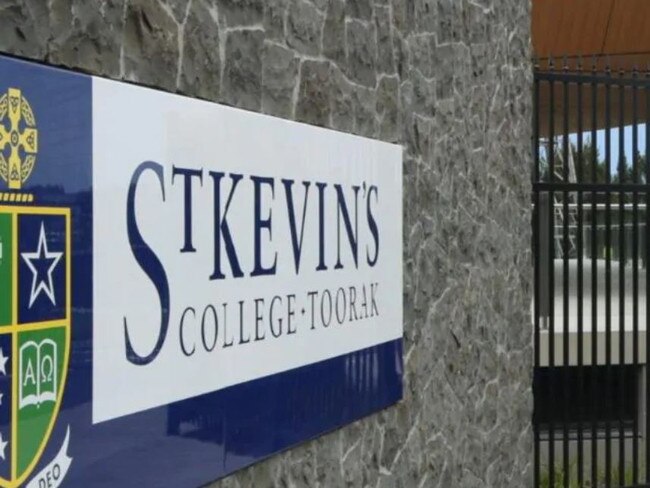 St Kevin's College Toorak sign Picture: Supplied