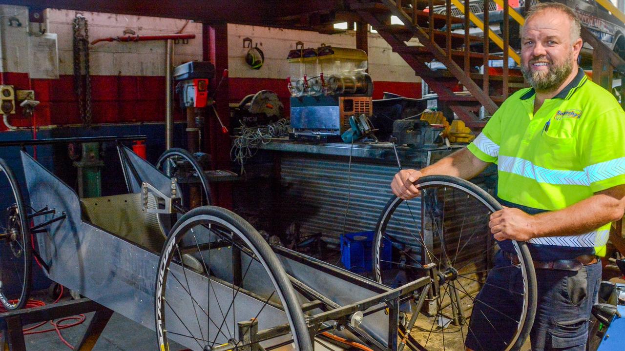 Chief Engineer of the Sowerby Billykart Racing Team, Jason Iacono, is ready for the Greenmount Billy Cart Challenge.