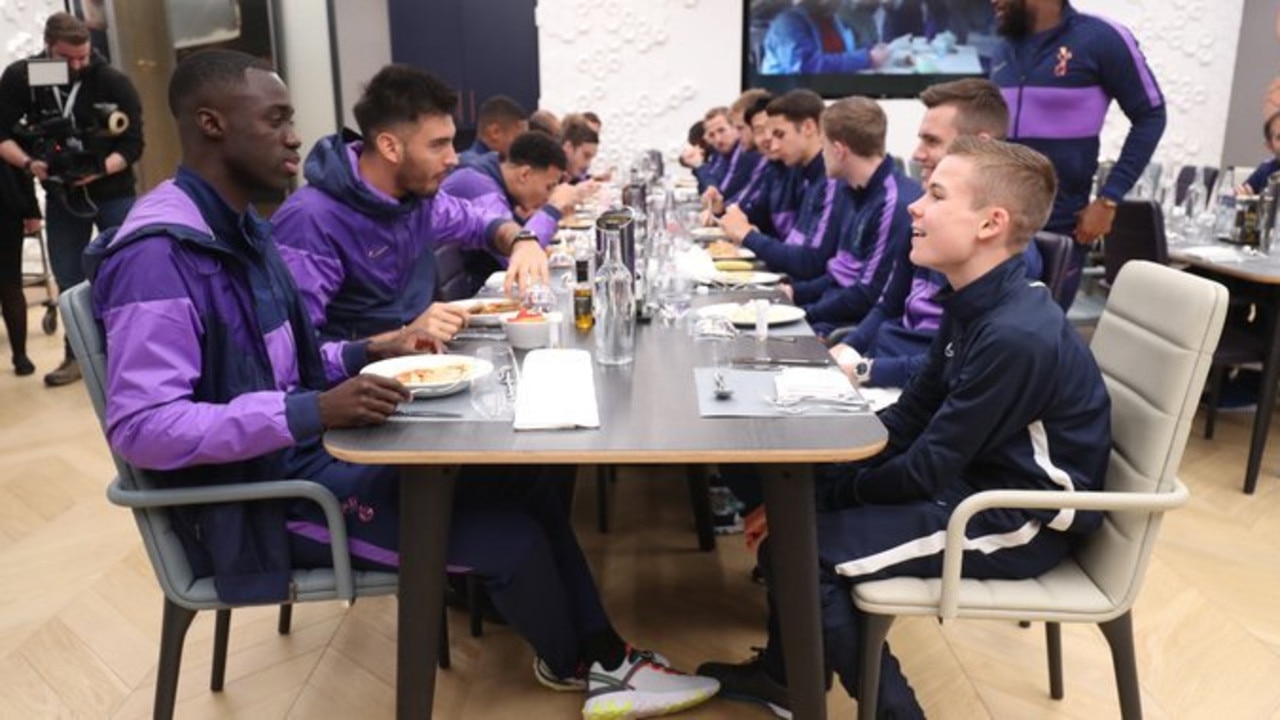 The Spurs ball boy who ‘assisted’ Harry Kane's Champions League goal joined the team for their pre-match meal