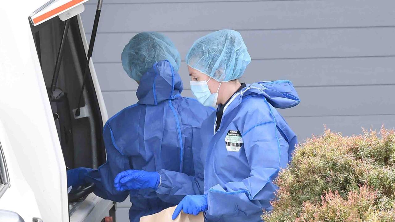 Forensics police on the scene at Baringa in September 2022. Picture: Patrick Woods.