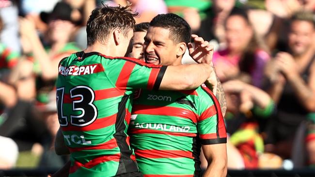 Cody Walker led South Sydney to victory with four tries. (Photo by Chris Hyde/Getty Images)