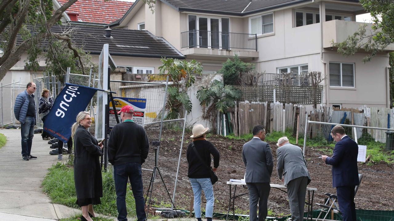 An auction of the block of land at Greenwich failed to sell the 600 sqm property after the hoarder’s house had been demolished. Picture: David Swift