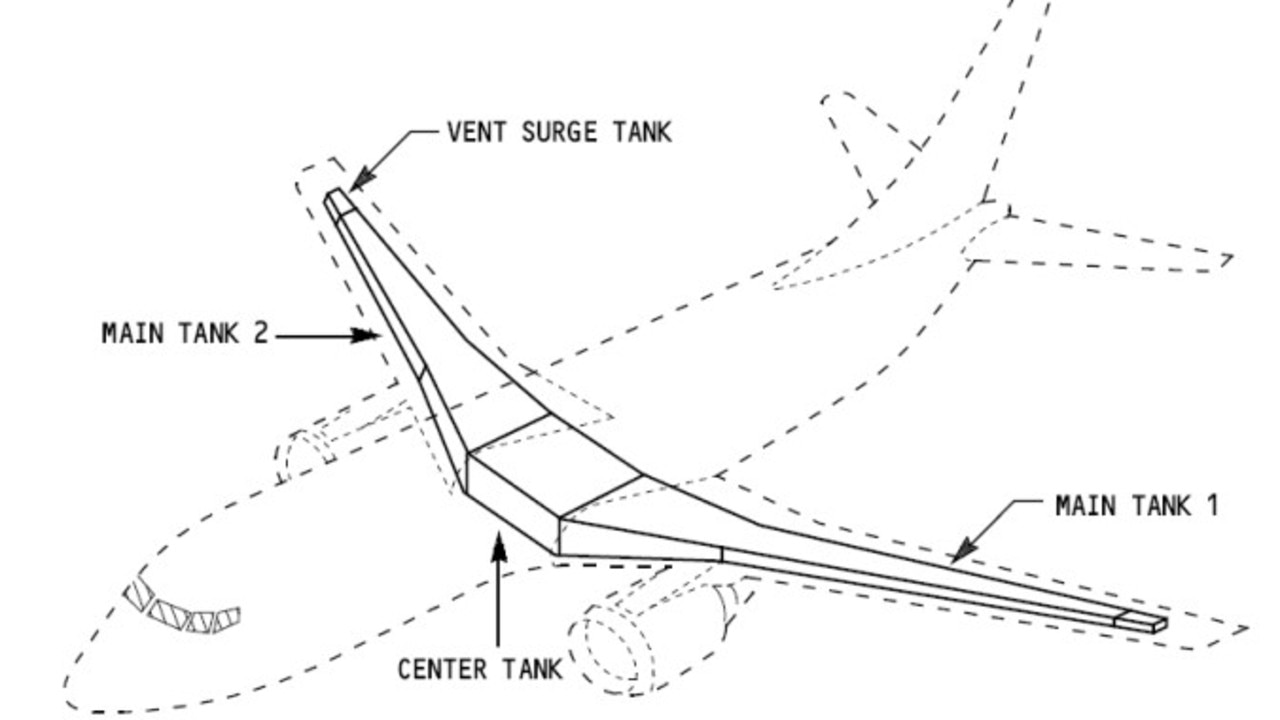 The aircraft has three fuel tanks. The one in the centre is used for longer flights like flying across the Tasman Sea. Picture: Transport Accident Investigation Commission